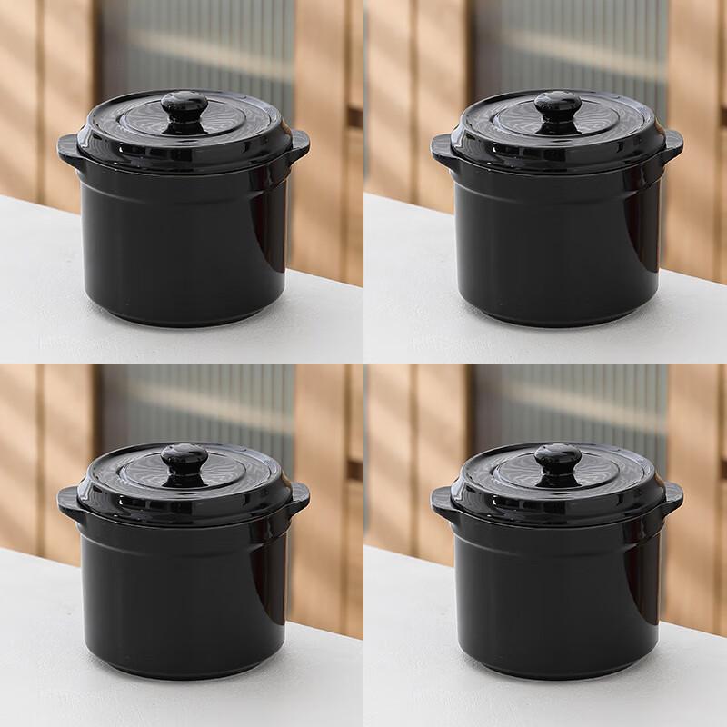 

LISM 510ml Double-Lid Ceramic Stew Pots (4-Pack)