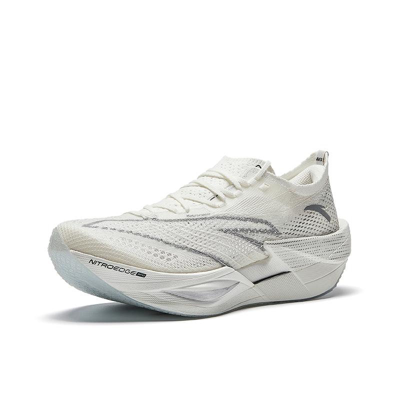 New Anta C202 6.0 PRO Anti-Slip Wear-Resistant Low-Top Marathon Running Shoes Men's White Gray 112445571-3