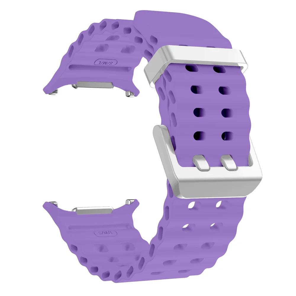 Marine Band Für Samsung Galaxy Watch 7 ultra 47mm Sport Silikon Armband Strap Galaxy Watch ultra Strap 47 Leuchtend Zubehör