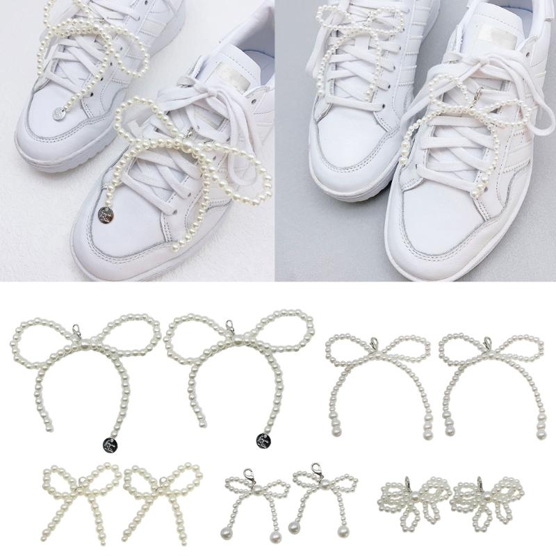 Set of 2 Delicate Shoe Pendant Stylish Bowknot Pendant Fashion Key Adornment Unique Bag Pendant Suitable for Shoe Bag