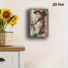 Vintage Victorian Woman D Portrait Iron Sign Waterproof Rustproof Durable Wall Decor