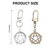 Stylish Hollow Five Point Star Keychain Charm Pendant Portable Fashion Sturdy Alloy Key Holder Accessory Daily Use