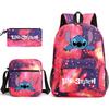 Printed Schoolbag Three-Piece Set, Primary And Secondary School Schoolbag, Backpack, Shoulder Bag, Pencil Bag.