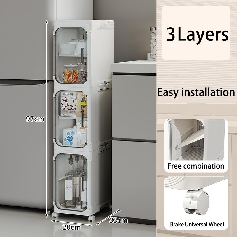 Toilet Storage Cabinets, Bathroom Cabinets, Kitchen Shelves, Foliding Storage Cabinet 1/2/3/4/5 Layers