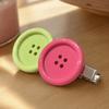 2pcs Oval Design Button Shape Hairpins Sweet Cute Barrettes Candy Color Hair Clip  Daily Wear