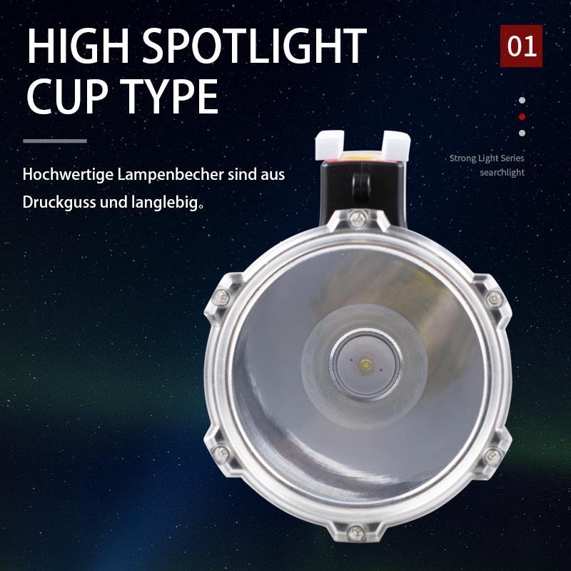 YILANDI Outdoor High Power Torch Rechargeable Spotlight LED Searchlight Handheld Lamp Search Light