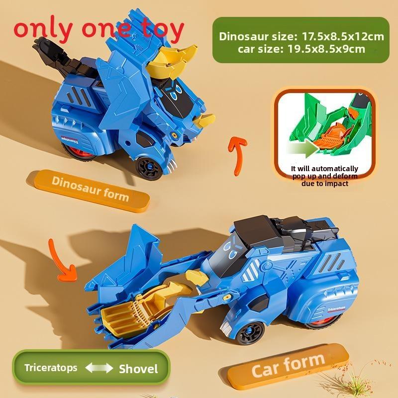 Triceratops T Rex Brachiosaurus Excavator Vehicle Inertia Toy For Gift Boys
