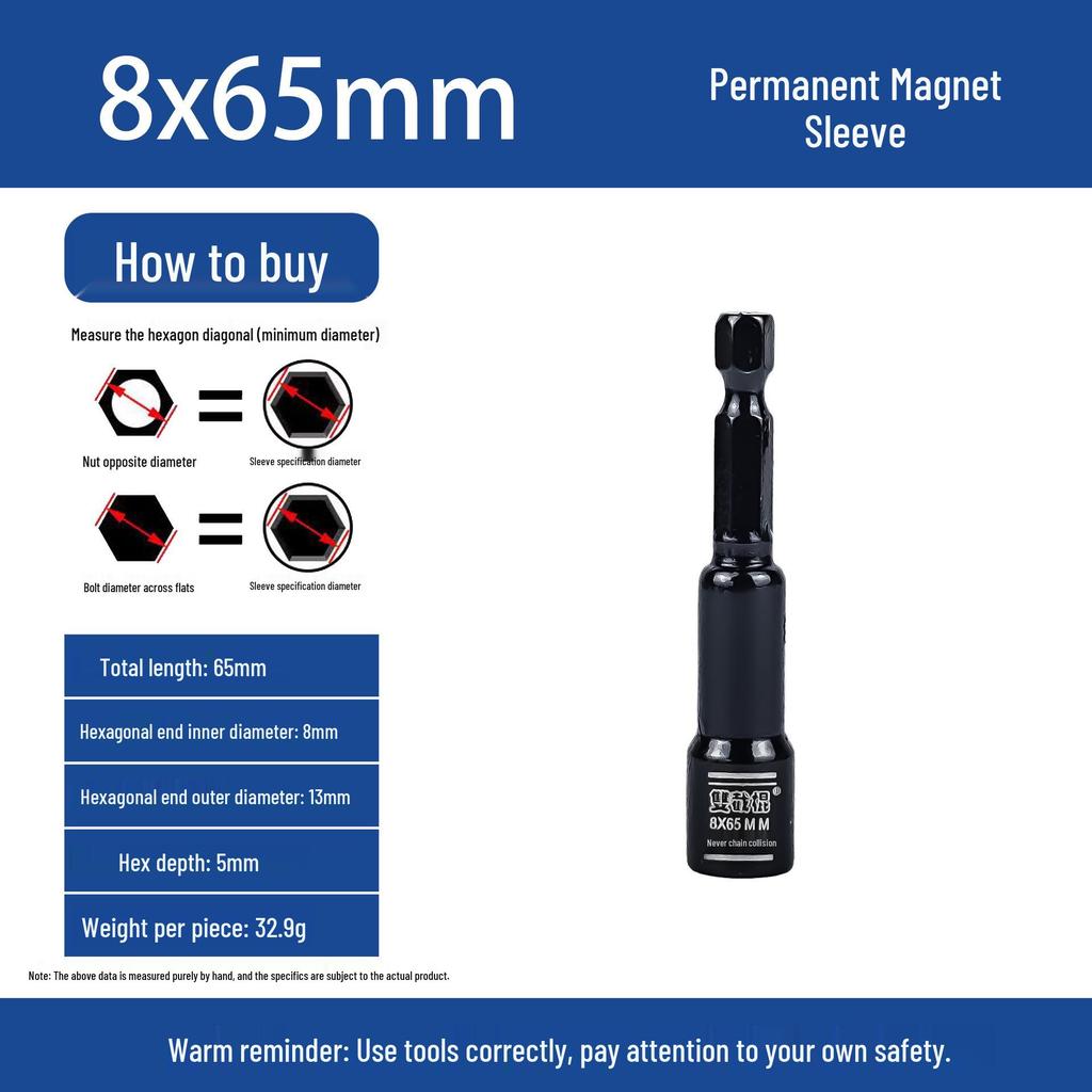 Nunchucks Strong Non-Demagnetizing Magnetic Sleeve for Pneumatic & Electric Screw Wrench
