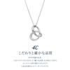 Official Silver Diamond Necklace with Jewelry Anniversary Gift for 112044121905 [4℃] Case, Platinum, Elegant, Women,