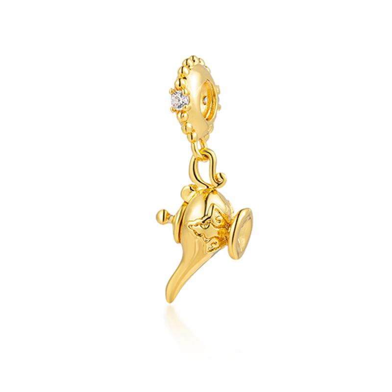 Perline Charm Oro Scintillante Pendenti Originali Europei Snake Fit Bracciale in Rame Collana Perline Per Gioielli Fai da Te Regalo Donna