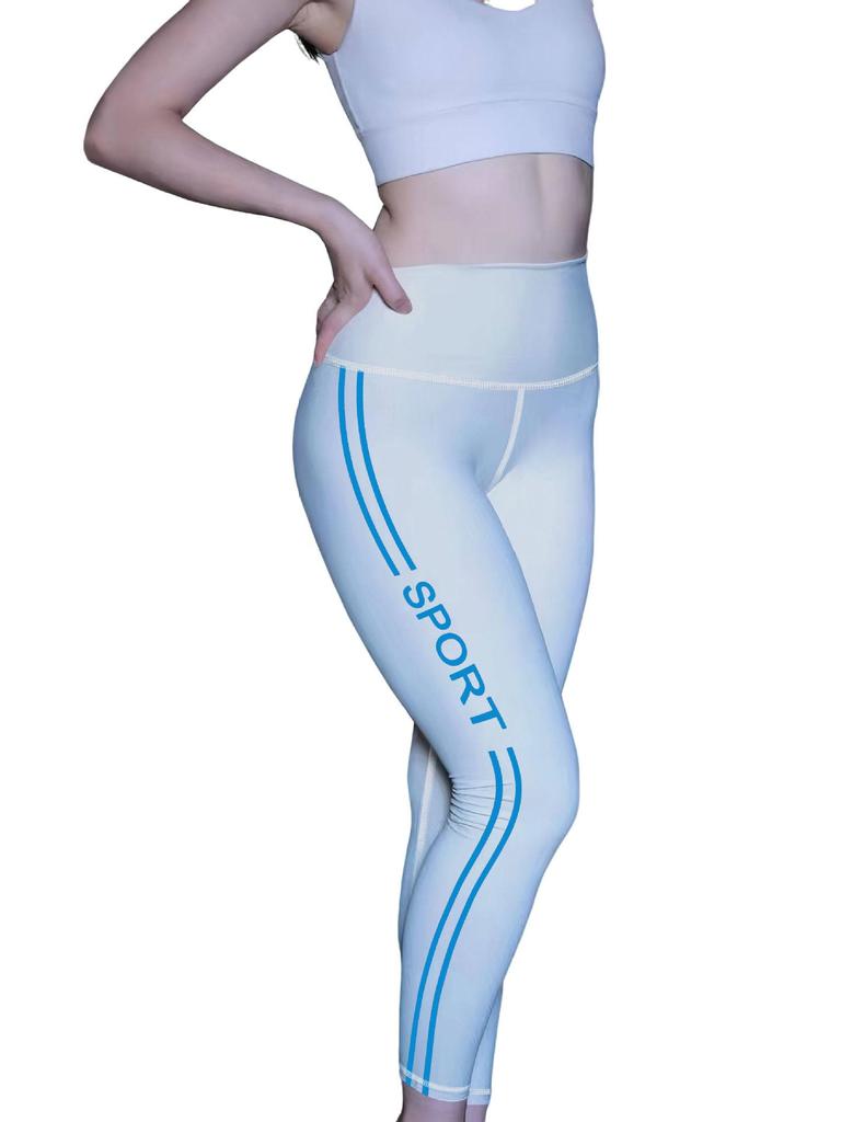 Kadın Yüksek Bel Düz Renk Yoga ve Fitness Pantolonu