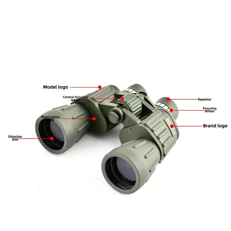 Outdoor Teleskop High Definition High Power 10X50 Militärgrün Brille Schwachlicht Nachtsicht Fernglas Astronomie