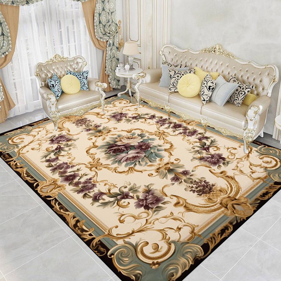 European Gorgeous Large Area Carpet Living Room Decoration Sofa Area Rugs 200x300cm Home Bedroom Soft Non-slip Entrance Mat
