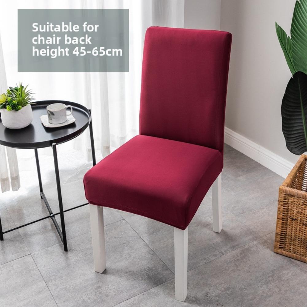 High Back Stretch Elastic Solid Color Chair Cover Full Coverage Thickened for European American Style