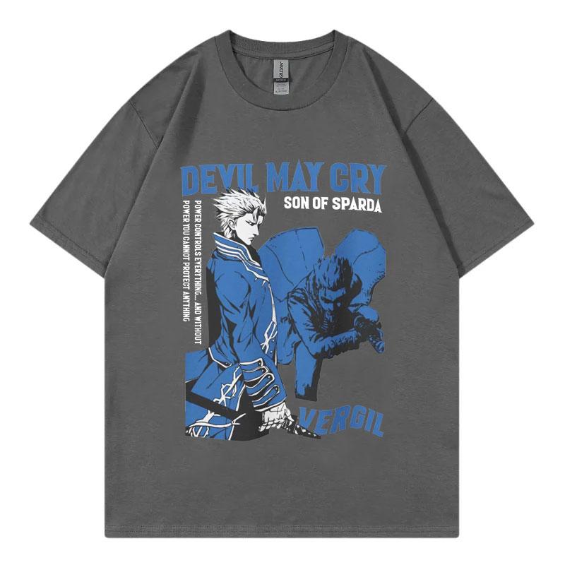 Hot Game Devil May Cry Graphic T Shirts Fashion Vintage Oversized Short Sleeve Tshirt Unisex Casual Cotton Tshirts Streetwear