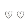 925 Silver Needle Korean Fashion Big Crystal Heart Earrings For Women Jewelry Trending New Luxury Women's Zircon Earrings