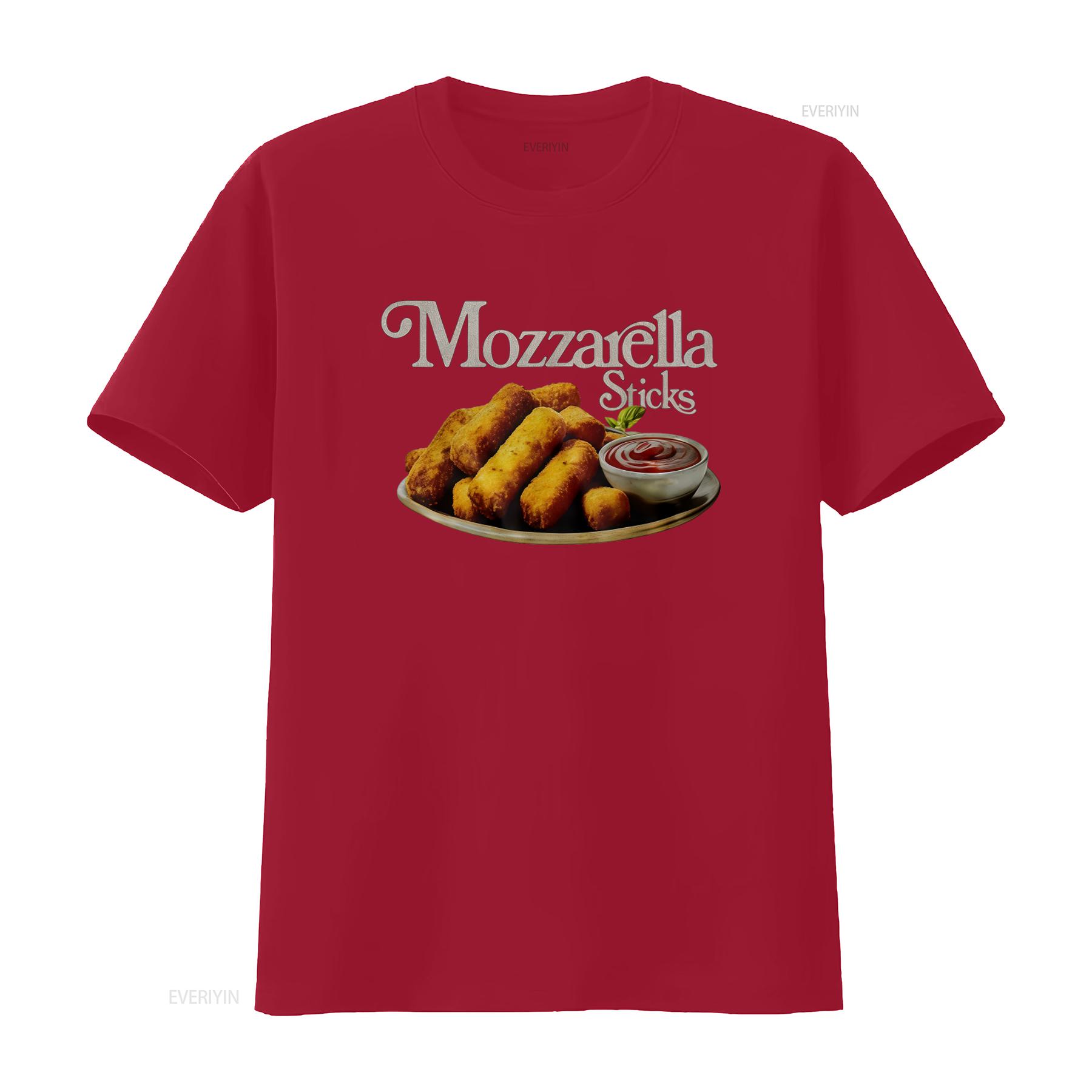 Mozzarella Sticks 90s Retro T Shirt Crispy Cheese Design with Ketchup Dip Perfect for Foodies and Nostalgia Lovers vintage S