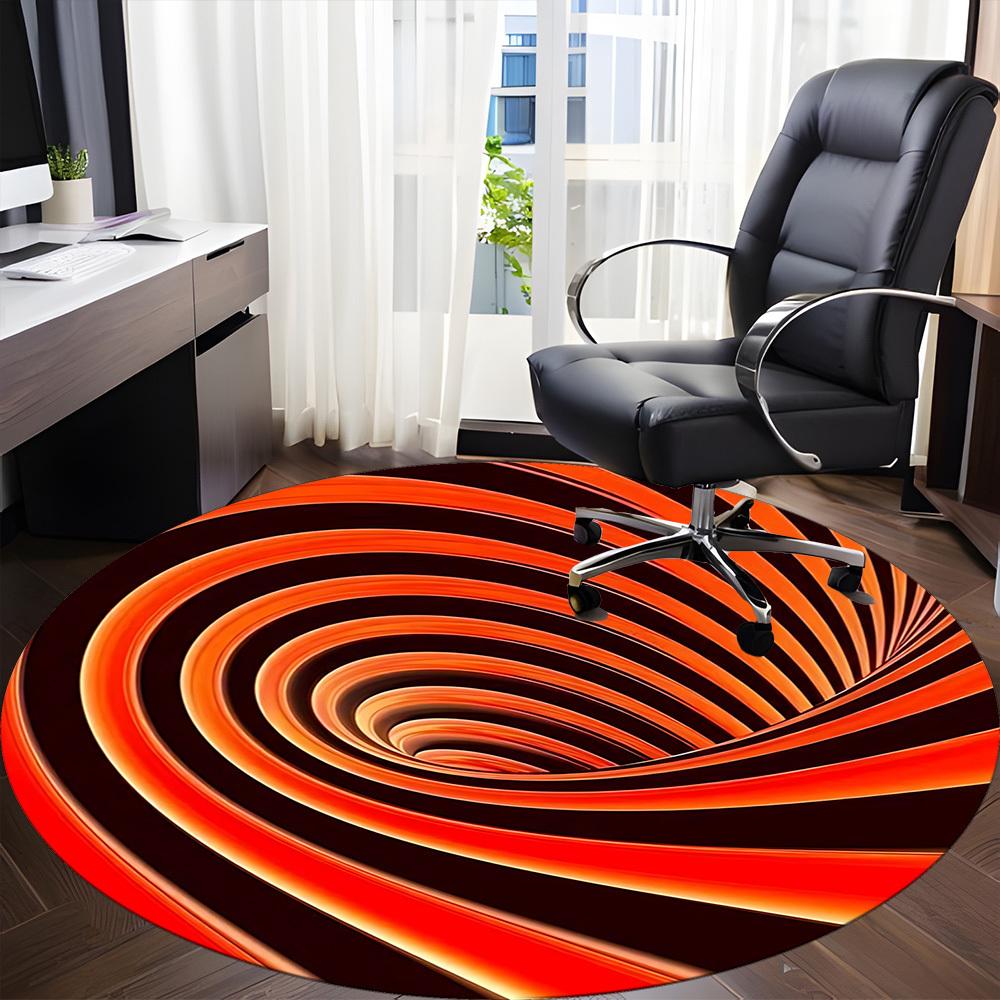 1pc Spiral, Vortex Carpet for Office, Non-slip, Soft and Durable Office Rug, Perfect for Office yy260128020