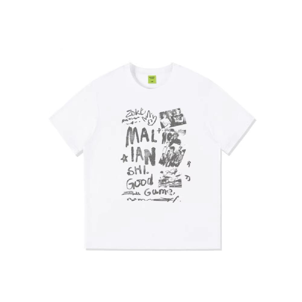 Pure Cotton Summer White Short-sleeve T-shirt for Women, New American Trendy Brand Loose Plus-size Girl High-end Letter Top