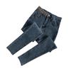 Spliced Leopard Print Stretch High Waist Tight Look Slim Hairy Edge Pencil Foot Pants Winter