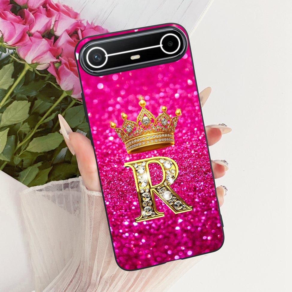 For Tecno KM9 Case For Tecno Pova Slim Cover Silicone Fashion Luxury A-Z Letters Cool Crown Soft Casing