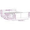VidaXL Cadre de lit tête de lit et pied de lit gris béton 135x190 cm 3203792