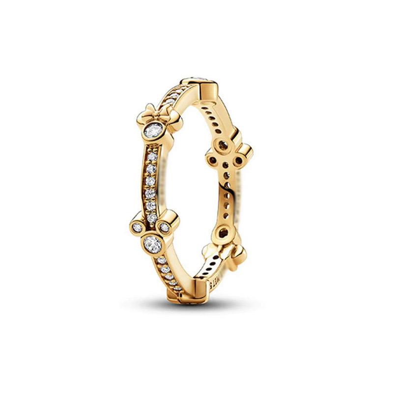 Original 925 Silver Women Finger Rings for Women Silver Colorful Heart Zirconia Stone Daisies Stars Trinkets