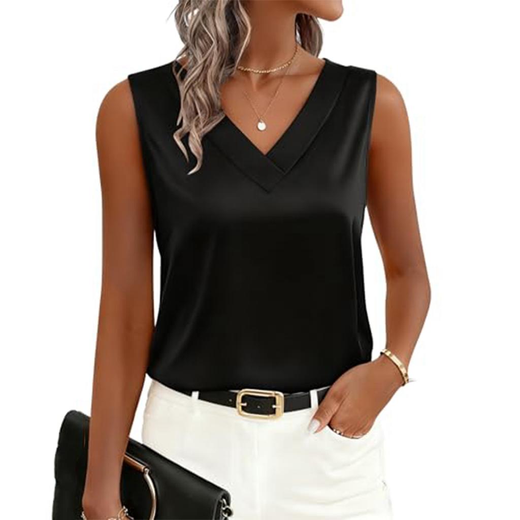Damen Einfarbig Modisch Business Arbeitshemd Formales T-Shirt Top