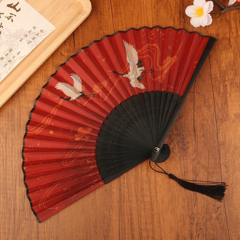Manual Fan Wedding Motives Ancient Costume Chinese Style Foldable Hand Fans  Hand Fans Wood Foldable Hand Fan