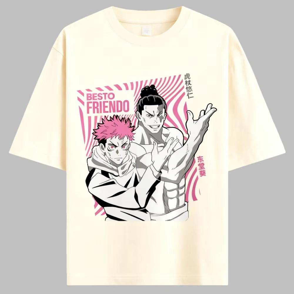

2026 new Spellbound Battle Yurin the Tiger Staff Unisex cotton Tshirt with summer anime print round neck casual style 4XL