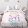 Dream Catcher Duvet Cover Set Bohemian Hippie Bedding Set Queen Size Ethnic Comforter Cover Polyester Boho Feathers Quilt Cover