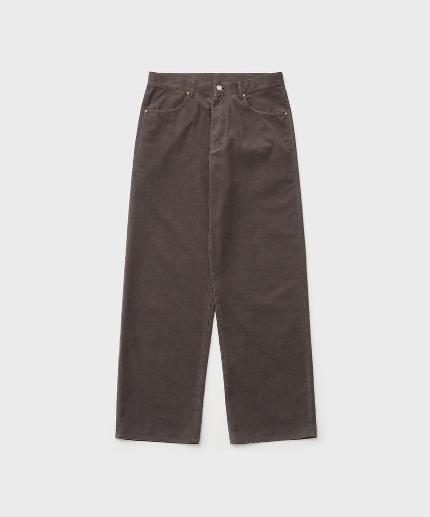 ANOTHER OFFICE Kurt Light Corduroy Pants (Charcoal Brown)