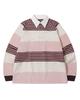 THEMUSEUMVISITOR Stripe Patchwork Pk Long Sleeve (Pink)