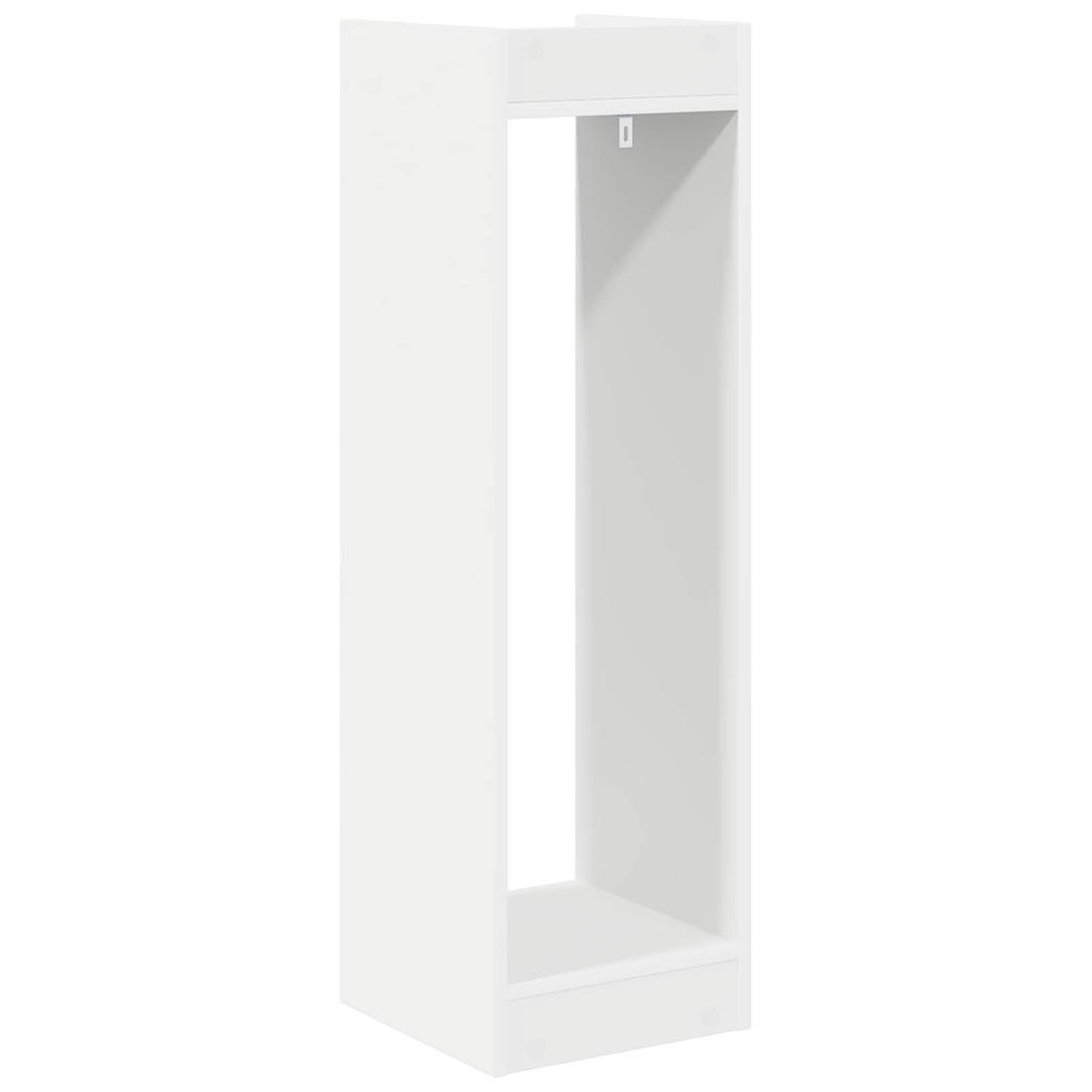Plant Stand with Shelf White 30 X 30 X 100 Cm Engineered Wood