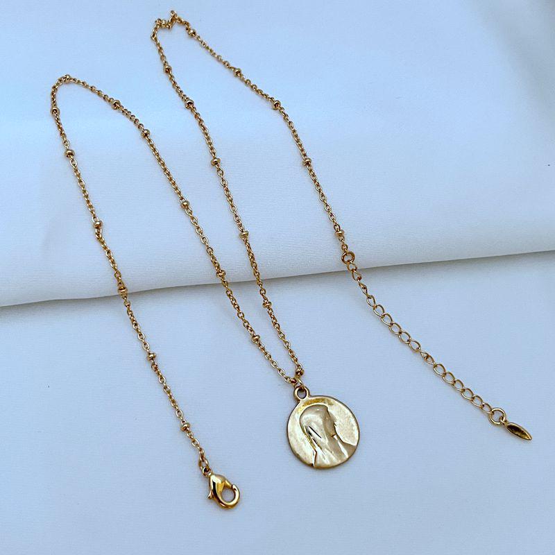 

Light Luxury Geometric Round Metal Necklace for Women