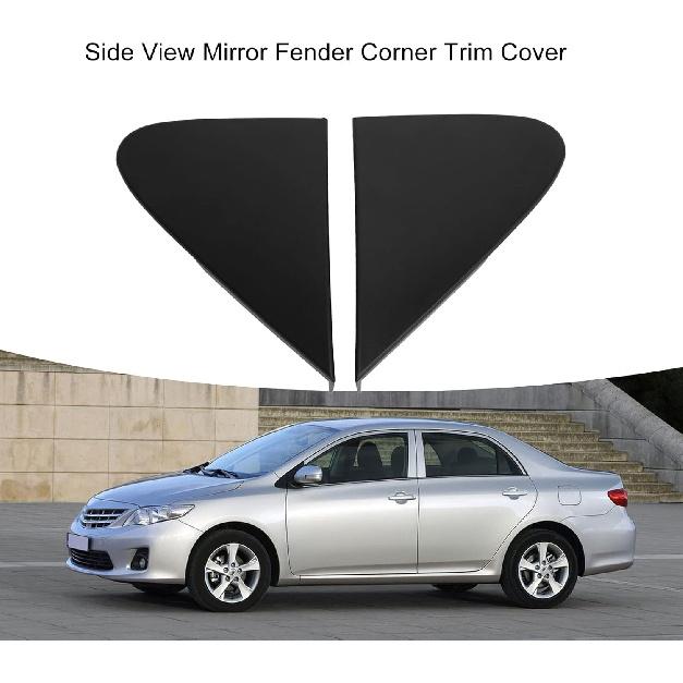 2Pcs Side View Mirror Triangle Fender Corner Trim Cover for Toyota Corolla 2008 2009 2010 2011 2012 2013, OEM: 60118 12010, 60117 12010, TT270L and