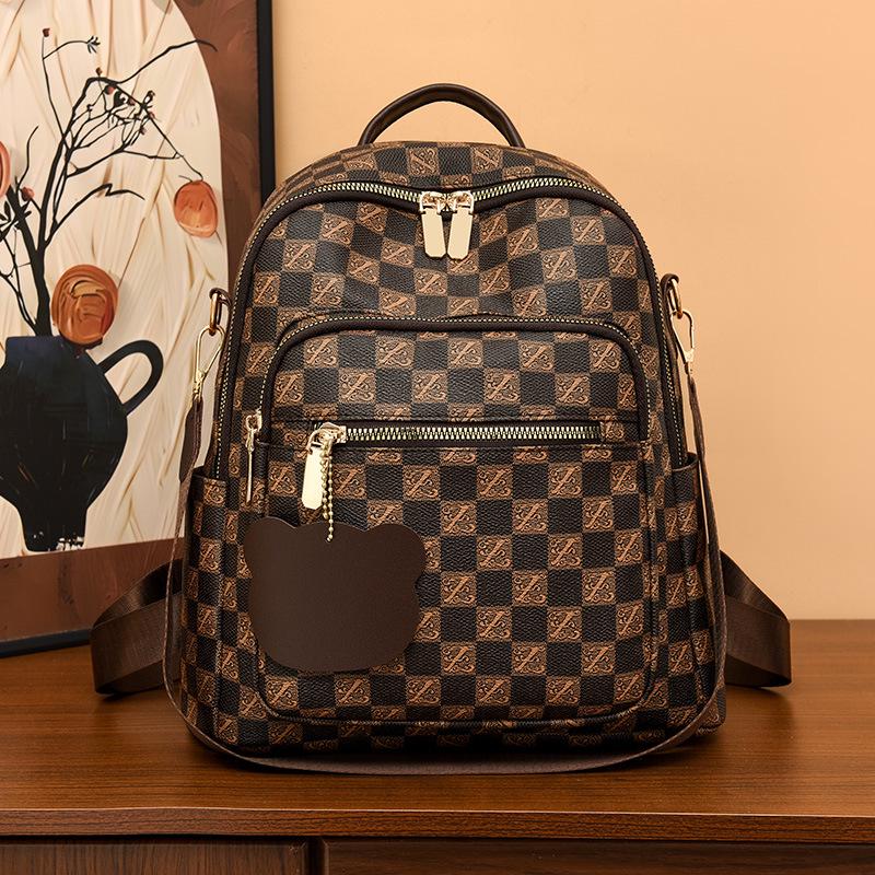 Damenmode Rucksack mit großem Fassungsvermögen und Print für den lässigen Pendelverkehr und die Nutzung im mittleren Alter