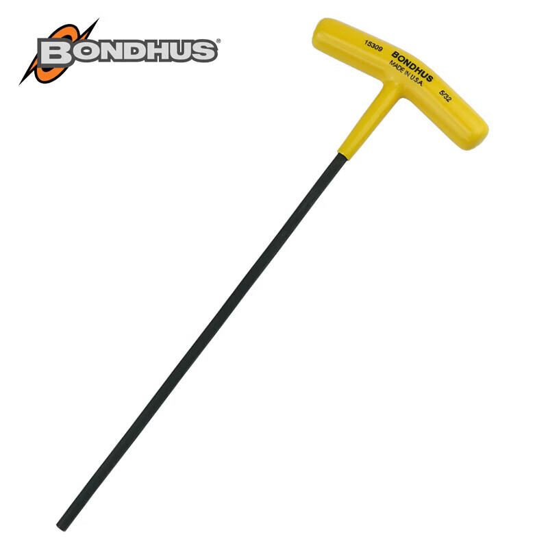 BONDHUS Imperial Flat Head T-Handle Hex Key 9 inch