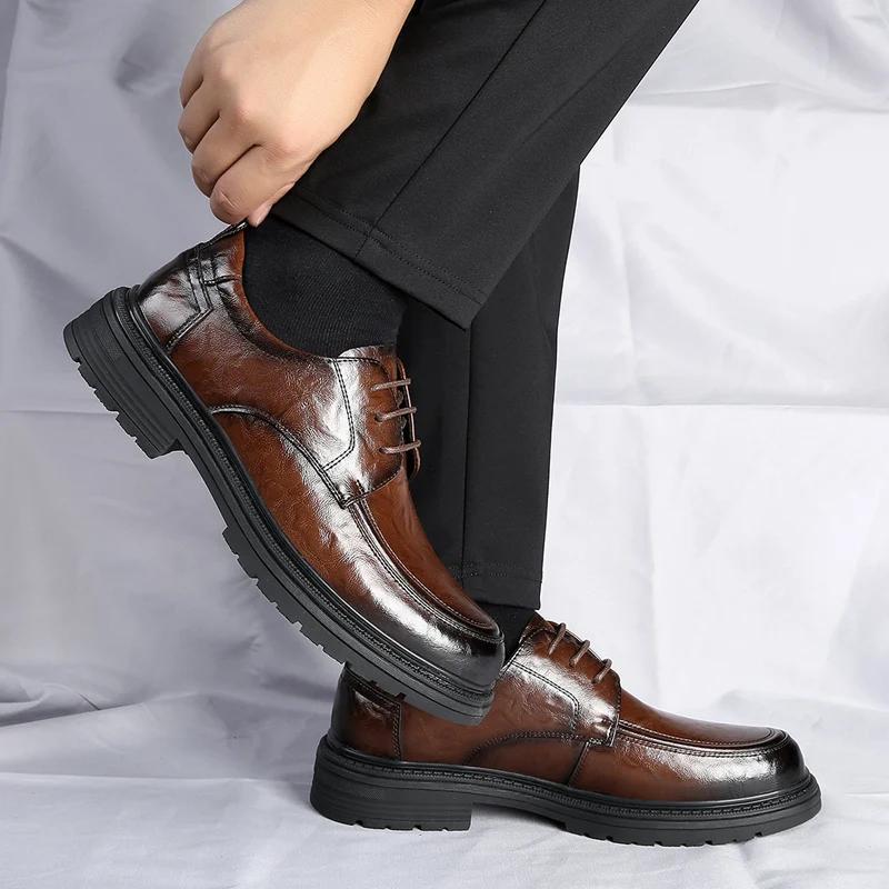 Мужские деловые туфли на шнуровке — фото 6