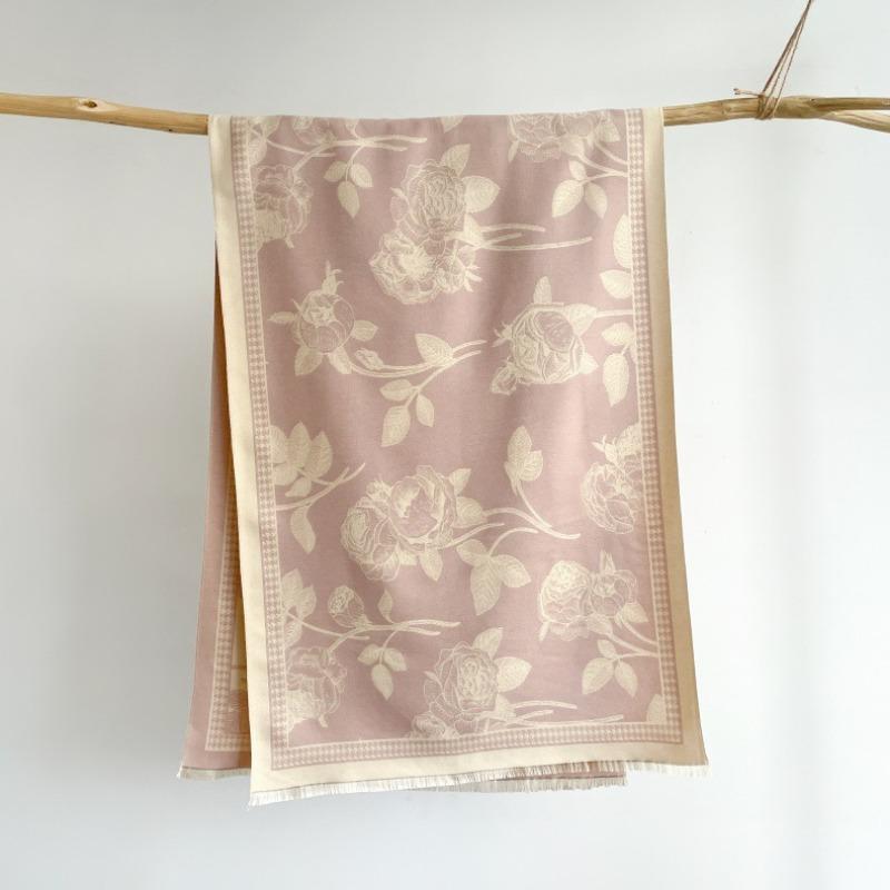 New warm women's scarf, elegant thickened scarf in autumn and winter, dual-purpose shawl, and a cold scarf for elders