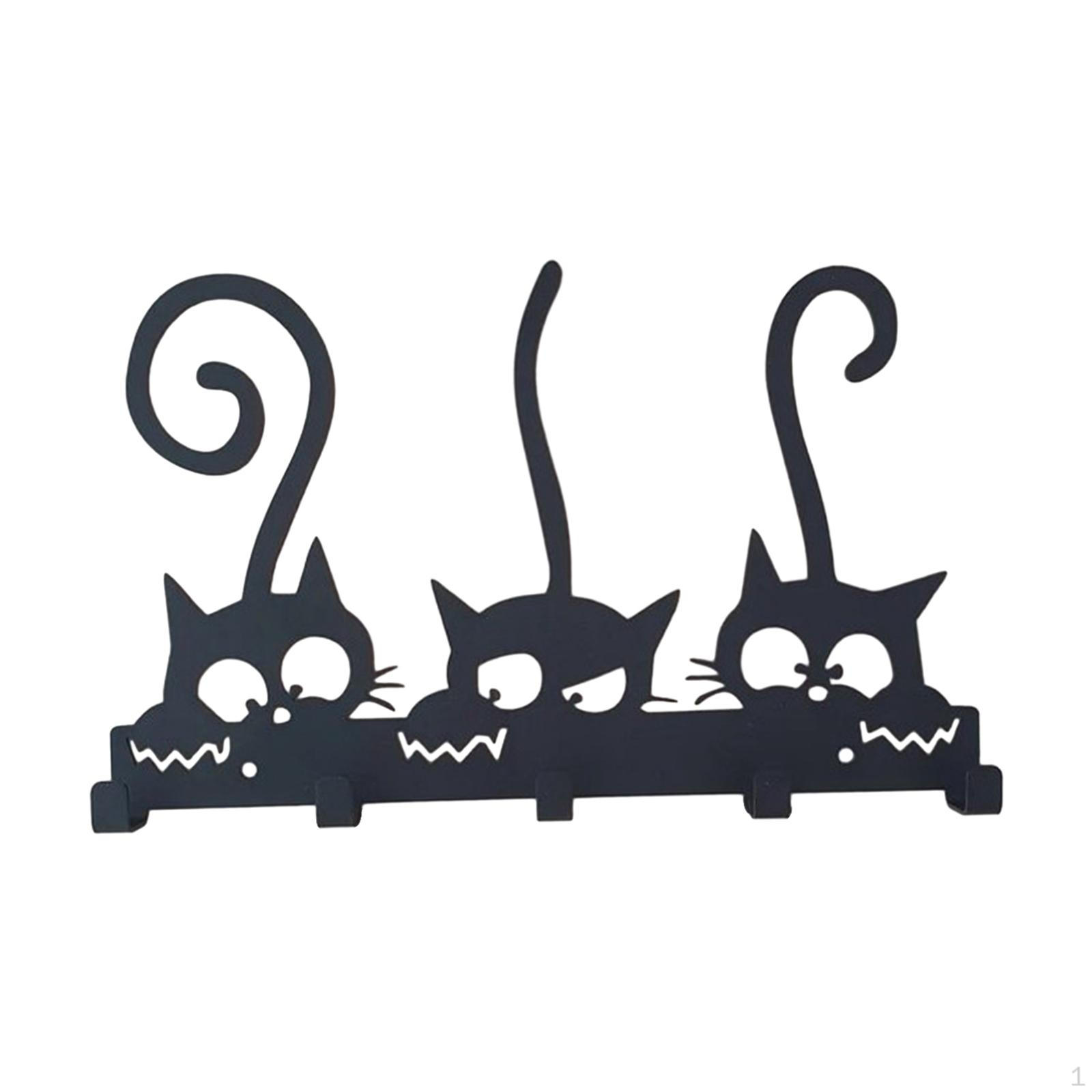 

-Key Hook Hanging Key Holder Strong Decorative Black Retro Organizer Coat for Keys Style C