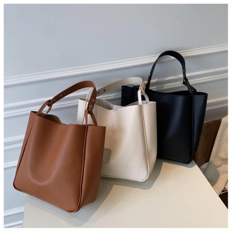 Fashi Women's Bucket Bag 2026 New Style Large-capacity Single-shoulder Underarm Bag Retro High Quality Commuting Bucket Bag