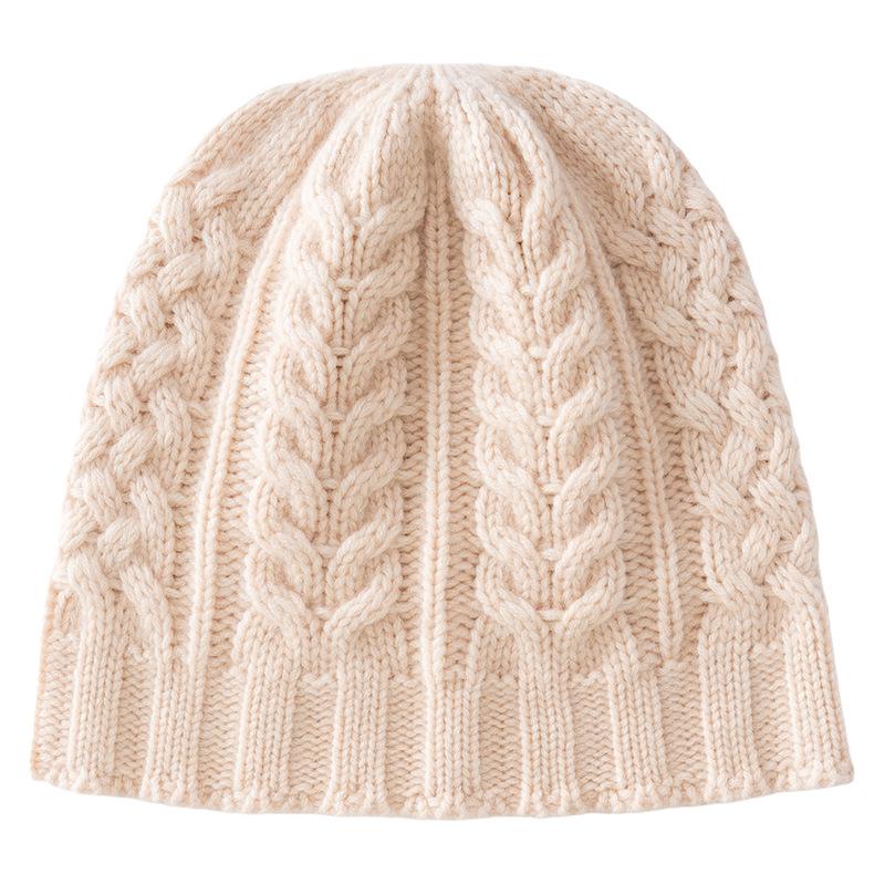 Neue Kaschmir-Zopfstrickmütze Herbst und Winter Warme und Kälte-Mütze für Herren und Damen Lässige Beanie-Mütze Outdoor-Kälte-Mütze