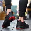 TUINANLE Schwarze Schuhe für Herren, atmungsaktive Laufschuhe, leichte Schnürschuhe, lässige Plateau-Sneakers für Herren
