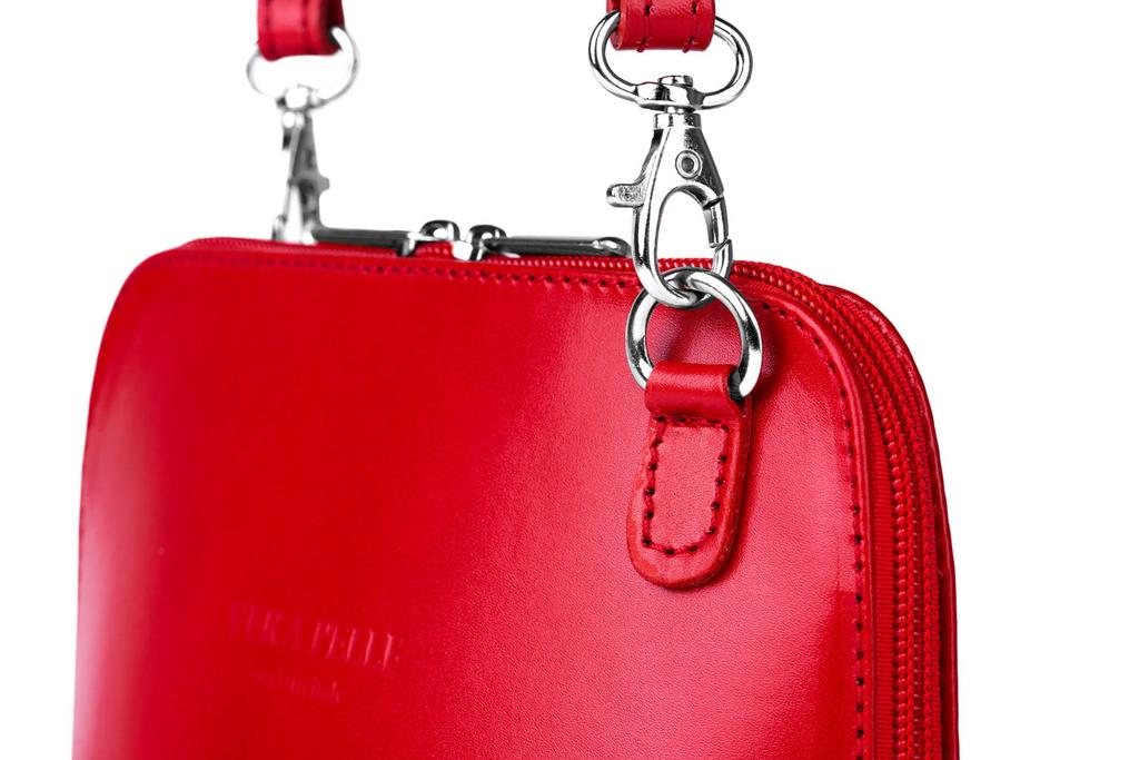 Small Leather Bag Saddler Conica Red