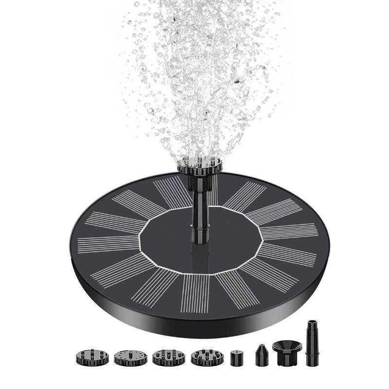 130 Solární zahradní fontána: Plovoucí, Venkovní jezírko, Ptačí koupaliště Vodní prvek