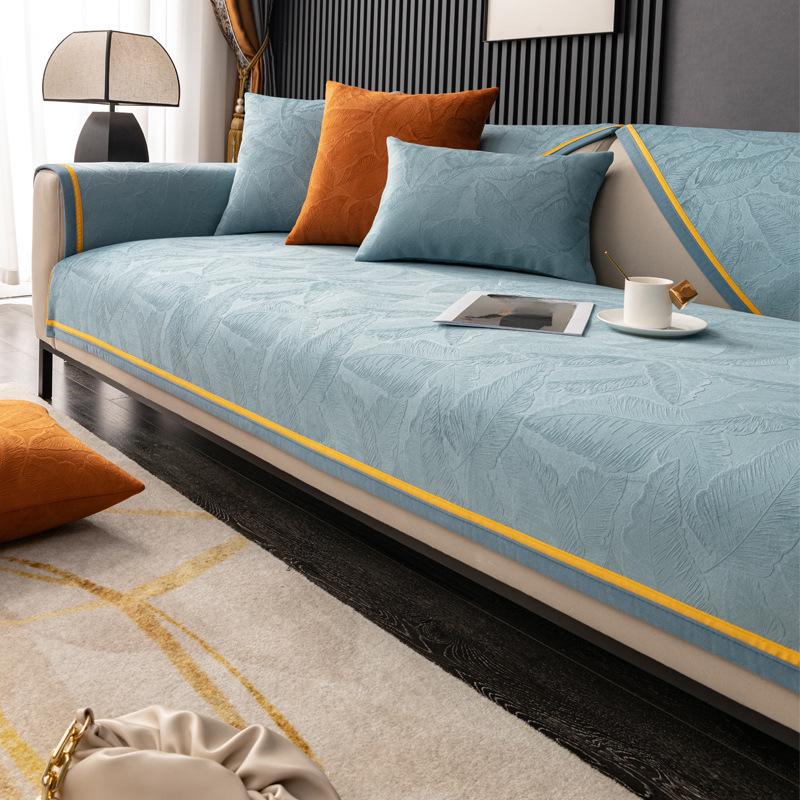 Minimalist Sofa Cushion, Universal All Year Round, Light Luxury, Anti Slip Seat Cushion, High-end New Sofa Cover, Fabric Cover, and Towel