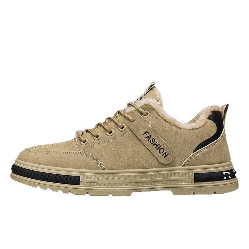 Mens Winter Warm Work Shoes With Fleece Lining Comfortable Slip Resistant Safety Casual Boots Construction Site