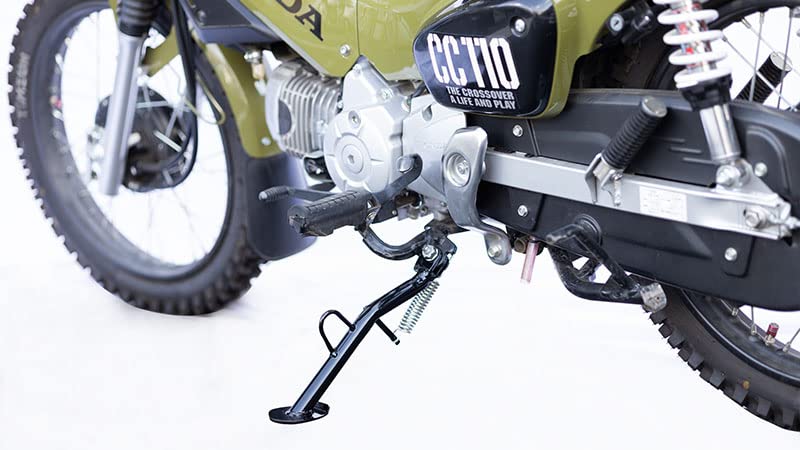Kijima Cross Cub 110 Motorcycle Parts Side Stand Wide Plate Side Stand Steel Black Finish 213-053