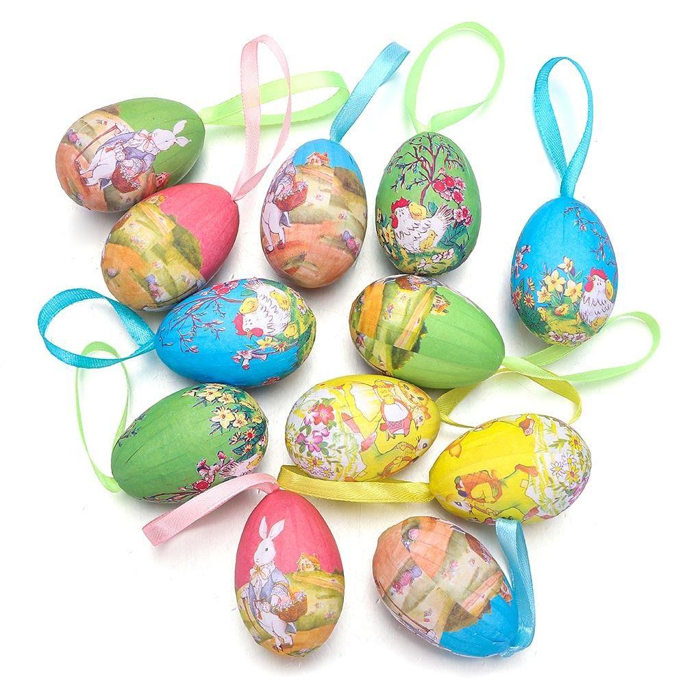 Buy 12PCS Wedding Party Decoration Holiday Supplies Hanging Ornament Easter  Eggs Happy Easter Foam Eggs at affordable prices — free shipping, real  reviews with photos — Joom, image size:1000x1000